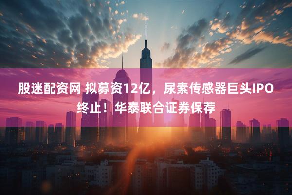 股迷配资网 拟募资12亿，尿素传感器巨头IPO终止！华泰联合证券保荐