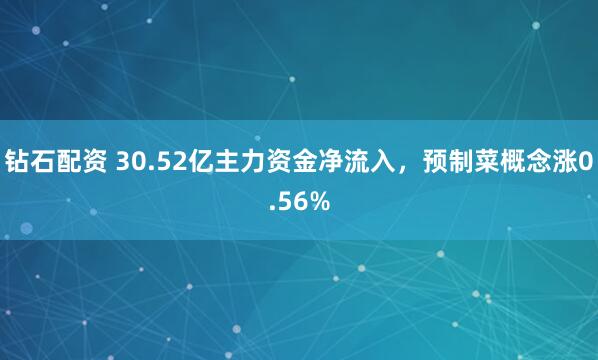 钻石配资 30.52亿主力资金净流入，预制菜概念涨0.56%